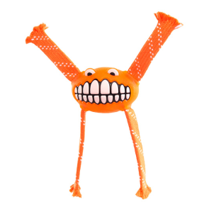 Rogz Flossy Grinz Oral Care Dog Toy-Orange
