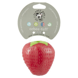 Planet Dog Orbee-Tuff Strawberry Treat Dispensing Small Dog Chew Toy