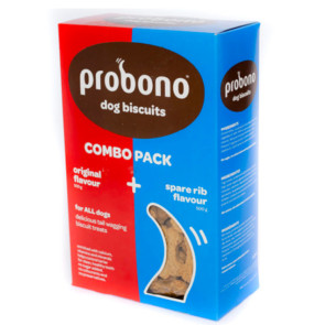 Probono Combo Original & Spare Rib Dog Biscuits - 1kg