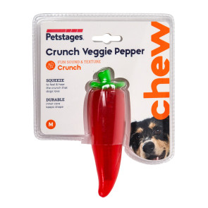 Petstages Crunch Veggies Pepper Dog Chew Toy - Medium