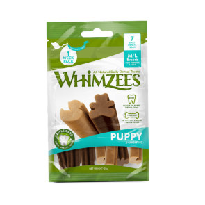 Whimzeez Puppy Daily Dental Medium & Large Dog Treat - Pack of 7