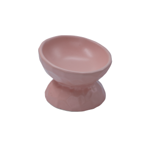 Urbanpaws Raised Ceramic Cat Bowl - Pink