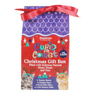 Rosewood Cupid & Comet Christmas Treat Gift Box for Cats