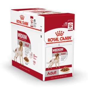 Royal Canin Medium Adult Wet Food Pouches - 10x140g