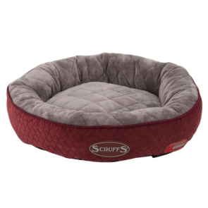 Scruffs Self-Heating Thermal Ring Cat Bed - Burgundy