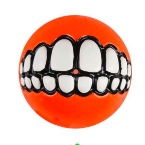 Rogz Grinz Ball Treat Dog Toy - Orange