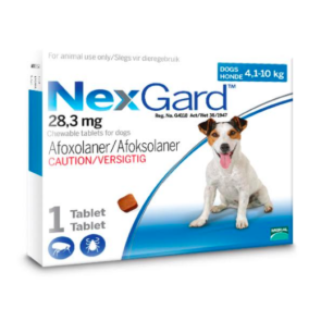 NexGard Medium Dog 4-10kg Chewable Tick & Flea Tablet-pack of 1