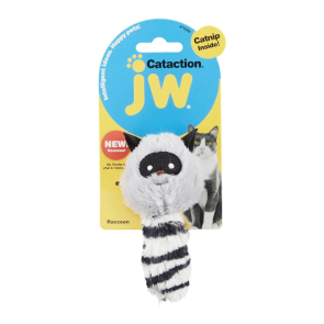 JW Pet Cataction Plush Catnip Raccoon Cat Toy