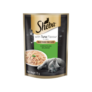 Sheba Tuna Flavour in Jelly Adult Cat Wet Food Pouches