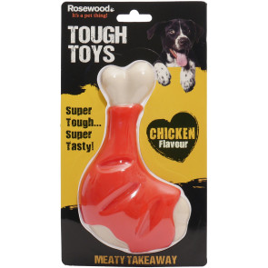 Tough Toys Meaty Chicken Takeaway Leg Dog Toy