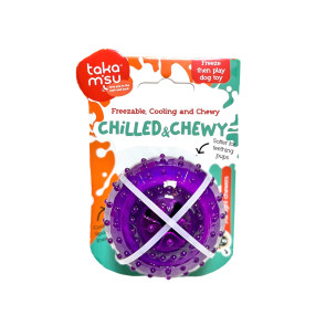 Takamisu Chilled & Chewy Freezable Ball Dog Toy - Plum