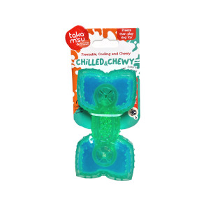 Takamisu Chilled & Chewy Freezable Bone Dog Chew Toy - Turquoise