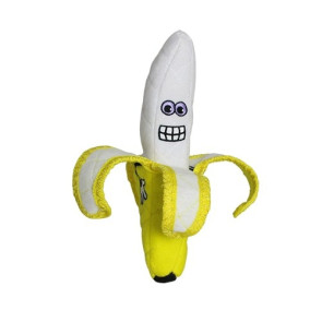 Tuffy Funny Food Banana 2-in-1 Plush Dog Toy
