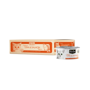 Kit Cat Deboned Tuna & Salmon Aspic Adult Cat Wet Food Bulk - 80g x 24
