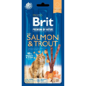 Brit Premium Meaty Chew Sticks Salmon & Trout Cat Treats - 15g