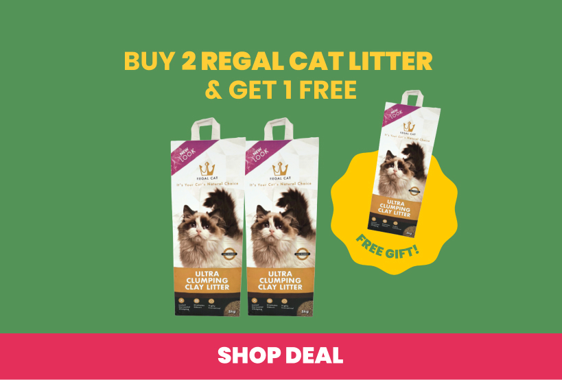 Buy 2 Regal cat litter and get 1 free